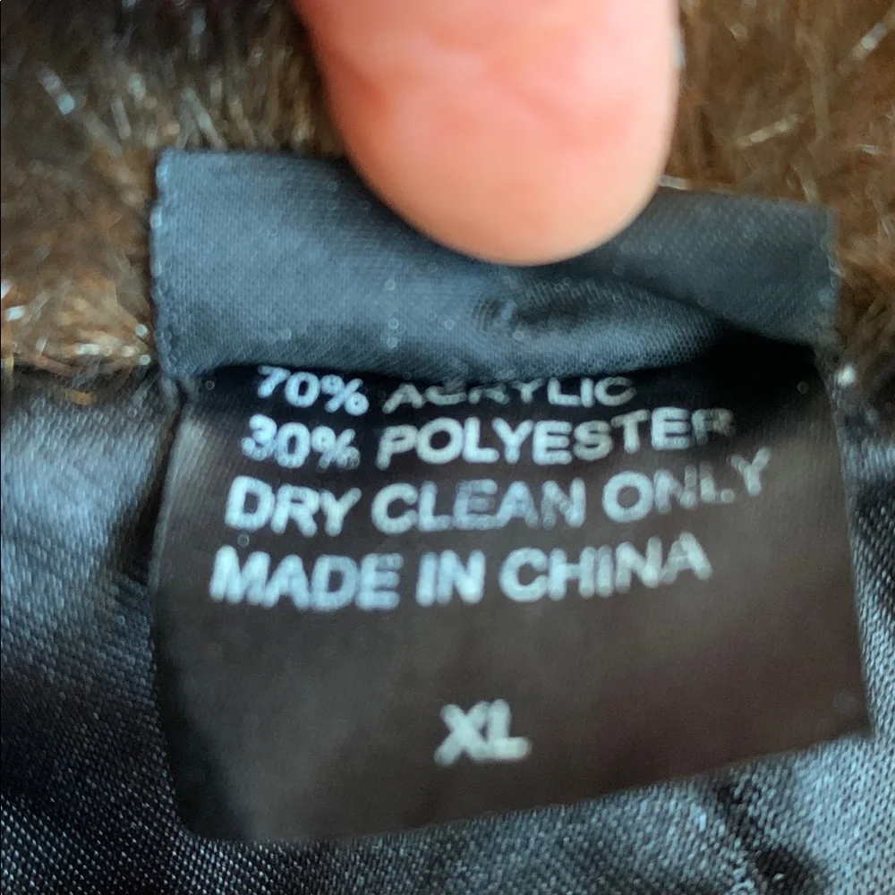 Cejon Mink Style Faux Fur Cropped Jacket Size XL | Cropped Faux Fur Coat - Picture 5 of 10